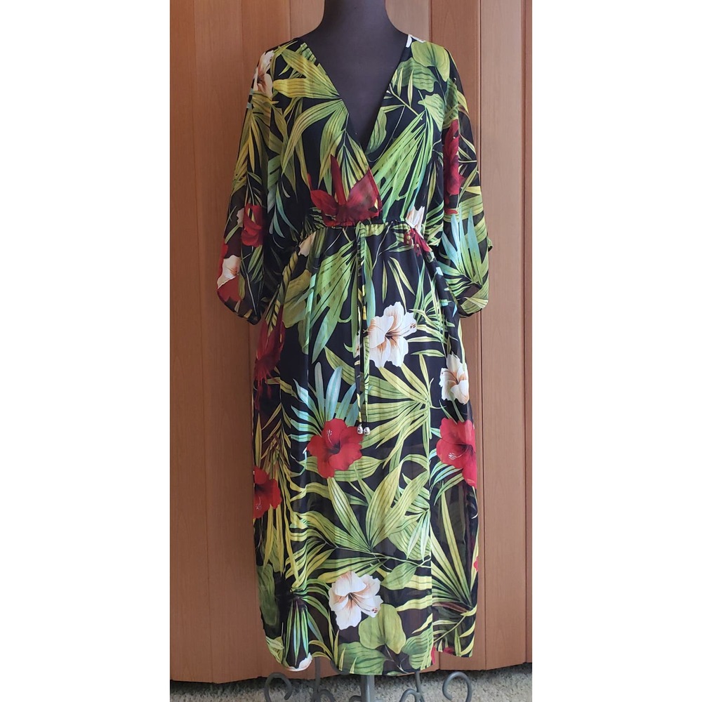 Soon size medium tropical mesh dress